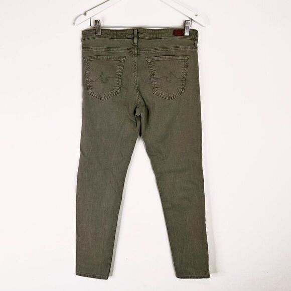 AG Adriano Goldschmied The Stevie Ankle Green Skinny Jeans - Picture 3 of 7